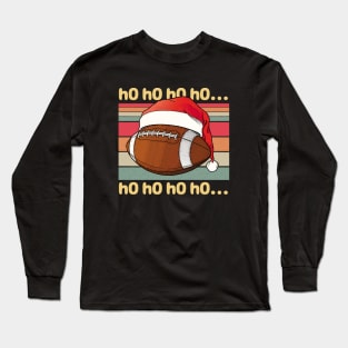 Retro Football Ho Ho Ho Long Sleeve T-Shirt